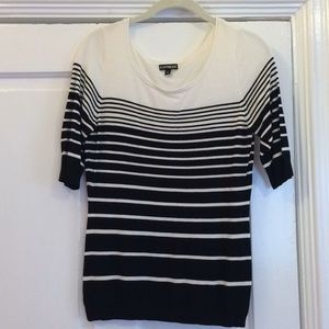 Black and White Striped Express Sweater